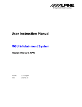 Alpine MGU21 APN MGU Infotainment System User manual