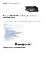 Panasonic ET-PKD520S Low Ceiling Mount Bracket User manual