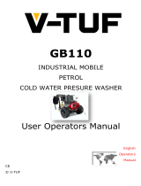 V-TUF GB110 Industrial Mobile Petrol Cold Water Pressure Washer User manual