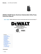 DeWalt DXWP Series Aluminum Submersible Utility Pump User manual