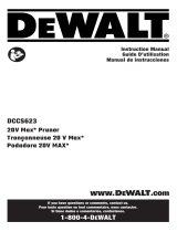 DeWalt DCCS623 20V Max* Pruner User manual