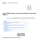 Hager EER501 Motion and Presence Detectors User manual