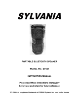 Sylvania SP361 PORTABLE BLUETOOTH SPEAKER User manual
