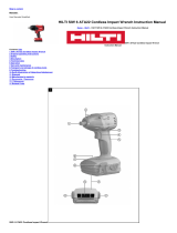 Hilti SIW 6 AT­A22 Cordless Impact Wrench User manual