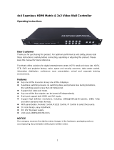 LINK MI LINK-MI SX-SMX44 4×4 Seamless HDMI Matrix & 2×2 Video Wall Controller User manual