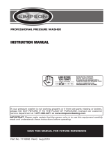 Simpson Professional Pressure Washer User manual