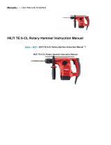 Hilti TE 6-CL Rotary Hammer User manual