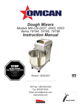 Omcan MX-CN-0037 User manual