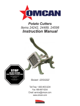 Omcan 24242 User manual