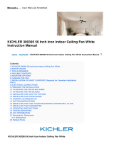 Kichler 300395 56 Inch Icon Indoor Ceiling Fan White User manual