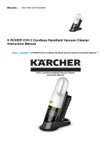 K RCHER CVH 2 Cordless Handheld Vacuum Cleaner User manual