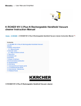 K RCHER WV 5 Plus N Rechargeable Handheld Vacuum cleaner User manual