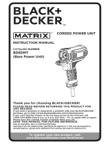 BLACK DECKER Matrix 4 Amp 3/8 Corded Drill User manual