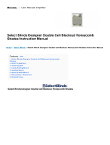 Select Blinds Designer Double Cell Blackout Honeycomb Shades User manual