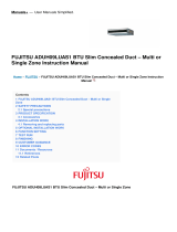 Fujitsu ADUH09LUAS1 BTU Slim Concealed Duct – Multi or Single Zone User manual