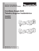 Makita GAD01/GADO2 Cordless Angle Drill User manual