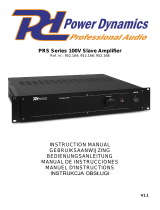 Power Dynamics PRS Series 100V Slave Amplifier User manual
