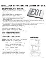 e-conolight e-conolight KXTE Die-Cast LED Exit Sign User manual
