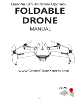 Drone-Clone Xperts Drone-Clone Xperts QuadAir GPS 4K Foldable Drone User manual