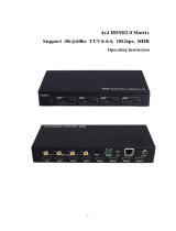 WOLFPACK 4×4 HDMI2.0 Matrix Support 4K@60hz YUV4:4:4 18Gbps HDR User manual