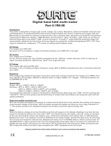 Durite Digital Hand Held Multi Meter User manual