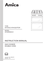 Amica AFG5500WH/1 Gas Cooker Double Oven User manual