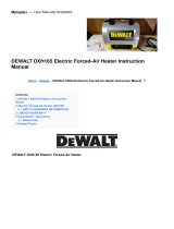 DeWalt DXH165 Electric Forced-Air Heater User manual