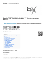 Speaka Professional 2362835 TV Mounts User manual