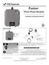 CSI Controls Fusion Three Phase Simplex User manual