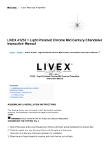 Livex41255 1 Light Polished Chrome Mid Century Chandelier