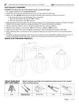 Zevni 21.6-in 3-Light Black Transitional Vanity Light User manual