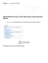 Zevni A04674 Corney 13 Inch Wide Vanity Light User manual