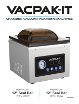 VacPak-It 186VMC12OP, 186VMC12DP 950W, 1050W 12 Inch Seal Bar User manual