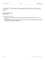 illumina TruSight Oncology Comprehensive Lab Tracking Form User manual