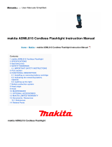 Makita ADML815 Cordless Flashlight User manual