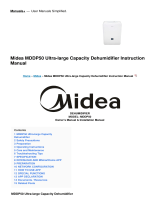 Midea MDDP50 Ultra-large Capacity Dehumidifier User manual