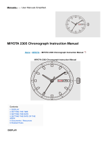 MIYOTA 2305 Chronograph User manual