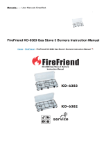 Firefriend KO-6383 Gas Stove 3 Burners User manual