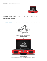 Victor VSPR-800 Dual Bluetooth Suitcase Turntable User manual