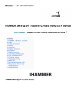 Hammer 5163 Sport Treadmill Q.Vadis User manual