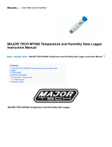 Major tech MT668 Temperature and Humidity Data Logger User manual