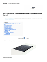 Petermann PM-1580 Fitted Sheet Non-Slip Mat User manual
