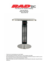 RAD tec SBT-15S Outdoor Table Heater User manual