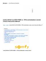 Somfy SITUO 5 io/RTS PURE io / RTS centralisation remote control User manual