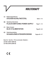 VOLTCRAFT 2377691, 2377692 Plug-In Switching Power Supply User manual