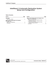 S C IntelliTeam II Automatic Restoration System User manual