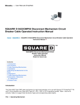Square D 9422CMP50 Disconnect Mechanism Circuit Breaker Cable Operated User manual