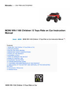 Moni WN-1166 Children′ S Toys Ride on Car User manual