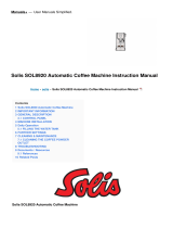 Solis SOL8920 Automatic Coffee Machine User manual