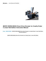 MICRO SWISS M3204 Direct Drive Extruder for Creality Ender 5 Linear Rail Edition User manual